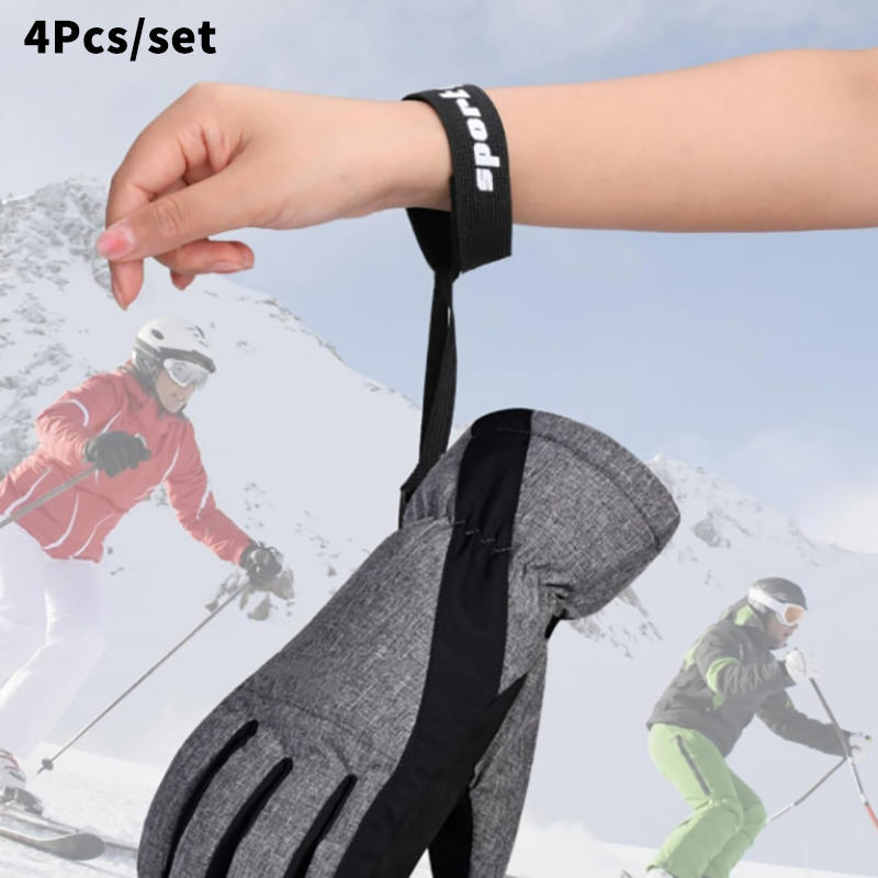 Outdoor Sport Gloves - 4 szt. Paski na rękawice narciarskie,