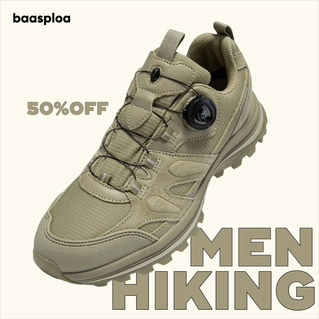 Climbing Shoe Beginner - Baasploa Męskie buty trekkingowe skórzane markowe