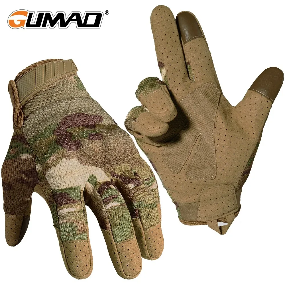 Outdoor Sport Gloves - Rękawiczki taktyczne z ekranem dotykowym Camo
