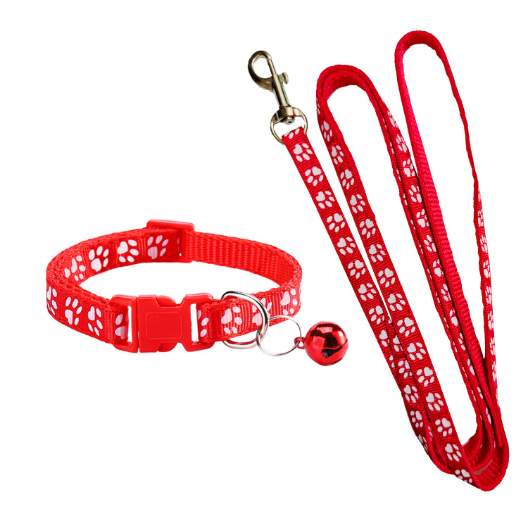Headcollar Rope Set - Smycz dla psa z nadrukiem łapy,