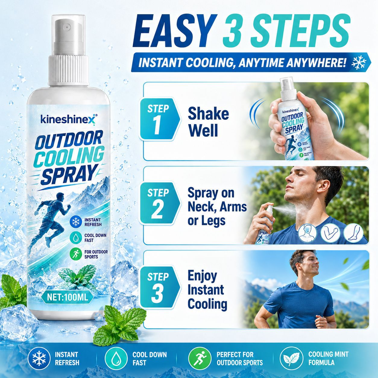 Spray chłodzący do użytku na z – Outdoor Sport Activity recenzja i cena